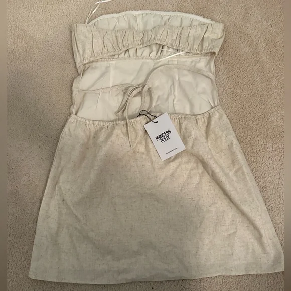 Princess Polly Cream Strapless Dress - Picture 4 of 5